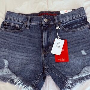 Lucky Brand Women's Frayed Hem Blue Jean Shorts